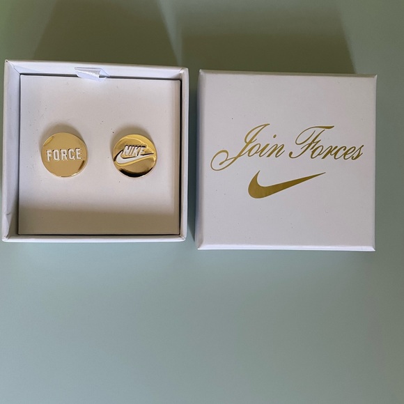 Nike Other - NIB Nike Join Forces Gold Colored Shoe Jewelry